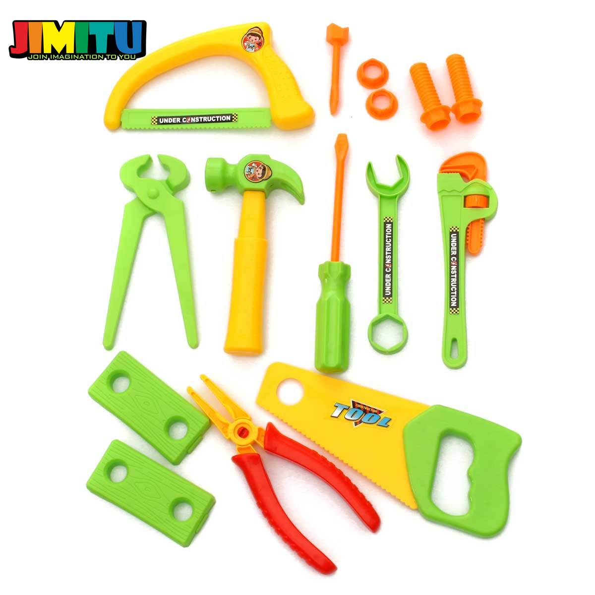 1 Set Kunststoff Simulation Reparatur Werkzeuge Spielzeug Set Pretend Spielen Spiel Spielzeug Schlüssel Hammer Schraube Tools Kit für Kinder Spielzeug