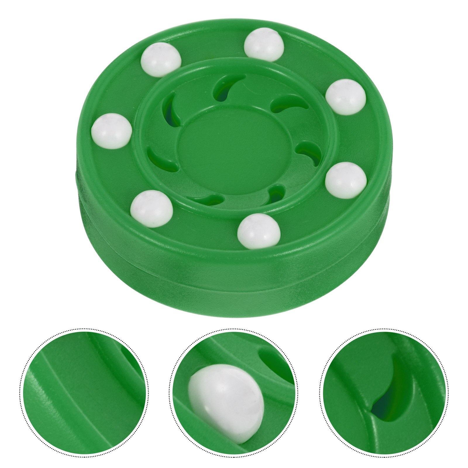 1pc rollhockey-spielpucks, trainingspucks, trockenhockeybälle zum üben: Grün