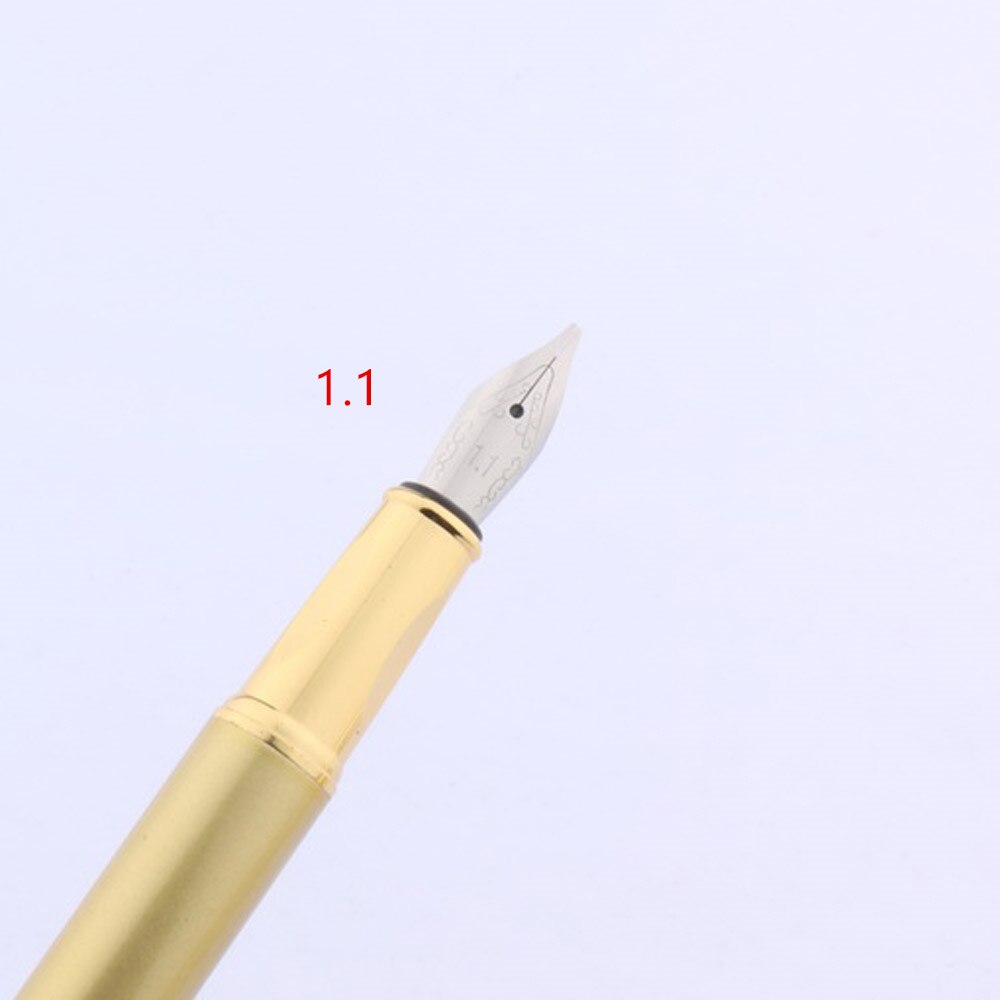 Penna stilografica in metallo dorato di alta qualità con punta piatta in metallo gotico parallelo: 1.1 pen