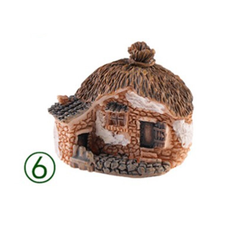 Micro Dorp Steen Huizen Miniatuur Tuinieren Landschap Diy Bonsai Ambachten Bureau Ornamenten Accessoires Voor Tuin Decor: 6