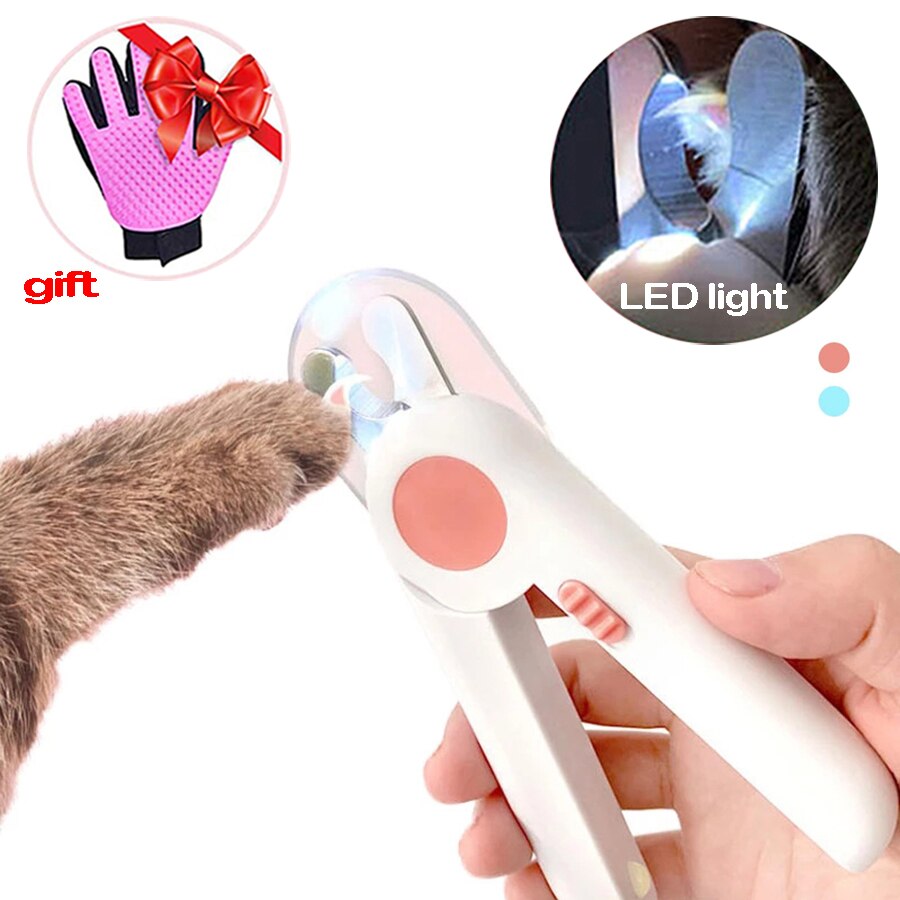 LED Light Dog and Cat Nail Clipper Pet Cat Cutter Cutting Machine Beauty Scissors Animal Cat Locks Pet Nail Trimmer