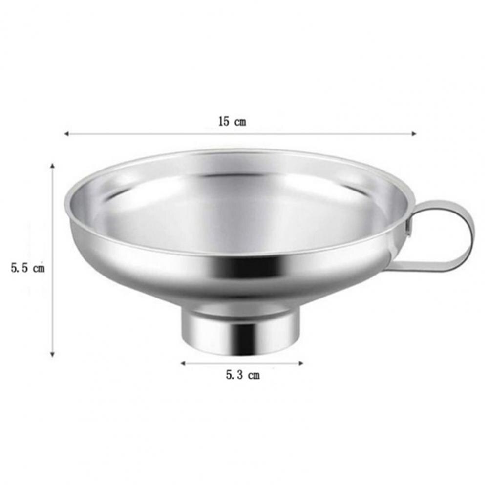 Stainless Steel Funnel Kitchen Oil Liquid Funnel Metal Funnel Wide Mouth Funnel for Canning Kitchen Tools Kitchen Accessories: L
