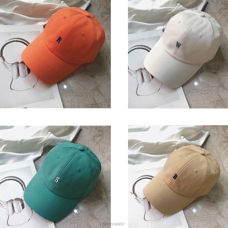 Gorra de béisbol con bordado de letras del alfabeto para hombre y mujer, gorro de béisbol de algodón con bordado de letras del alfabeto, estilo Harajuku, Hip Hop, Snapback, Unisex,