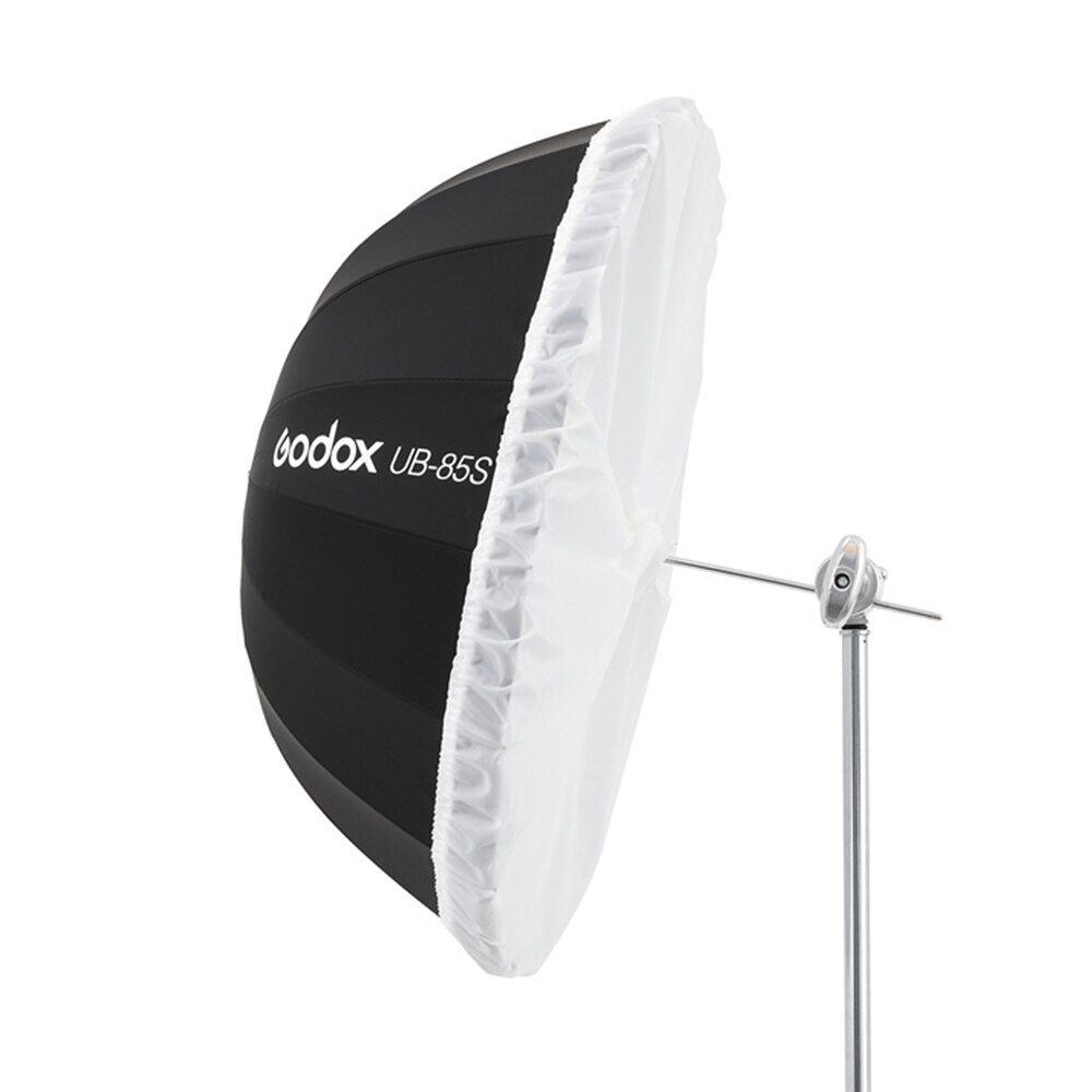 Godox UB-85S 33.5 inch 85cm Parabolic Black Reflective Umbrella Studio Light Umbrella with Black Silver Diffuser Cover Cloth: Kit 2