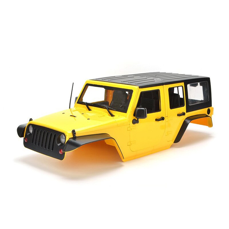 313mm 12.3 pouces empattement carrosserie KIT de coque pour 1/10 RC chenille voiture SCX10 SCX10 II TRX4 90046 90047 Jeep Wrangler: Yellow