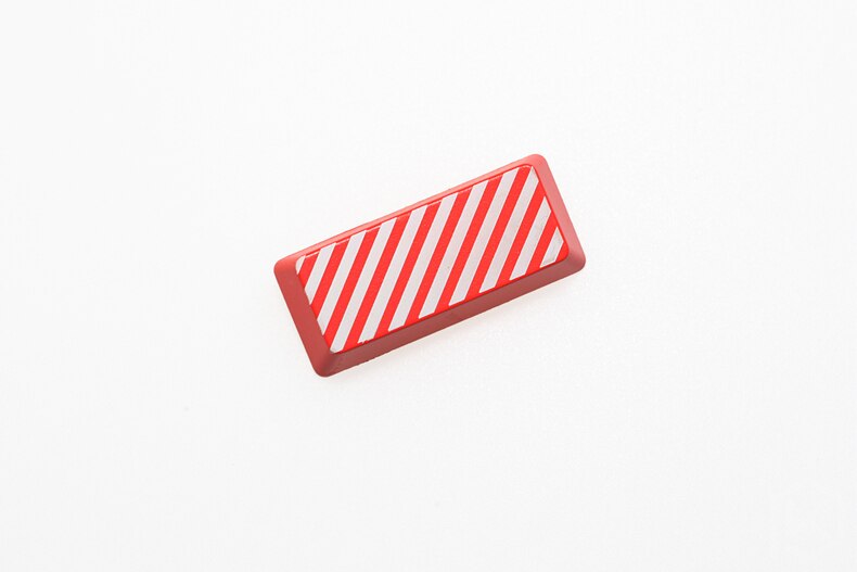 Novelty Shine Through Keycaps ABS Etched, Shine-Through stripe black red for custom mechanical keyboard enter backspace 2.25u 2u