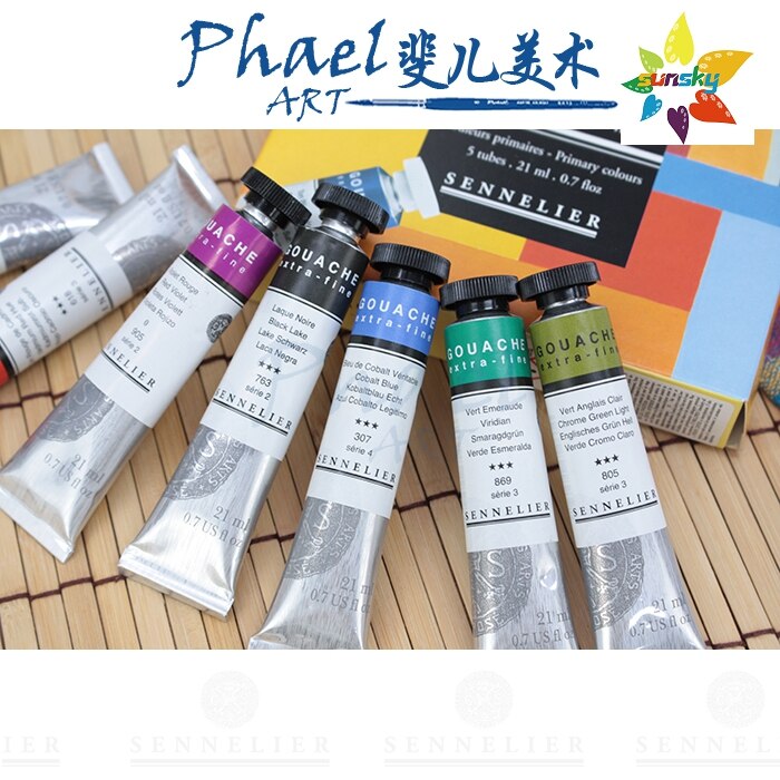 Original SENNELIER Artists&#39; GOUACHE extra-fine Opaque watercolor 21ml tubular single 443-689 Self selected Art supplies