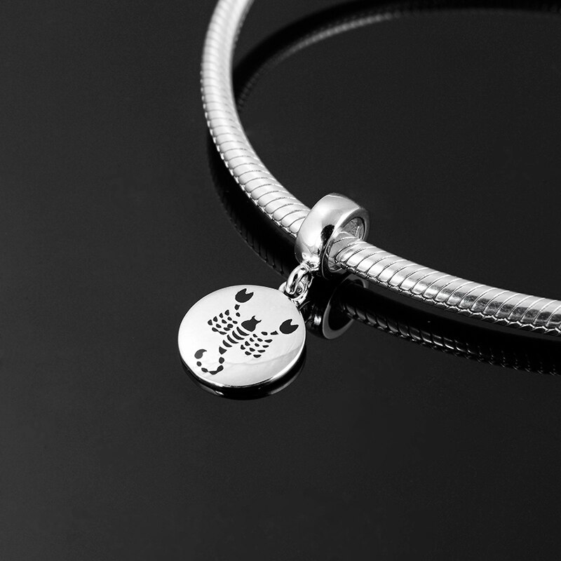 12 Constellation Zodiak Charms 925 Sterling Zilveren Hangers Kralen Sieraden Maken Fit Originele Europese Charms Armband Ketting: Scorpio