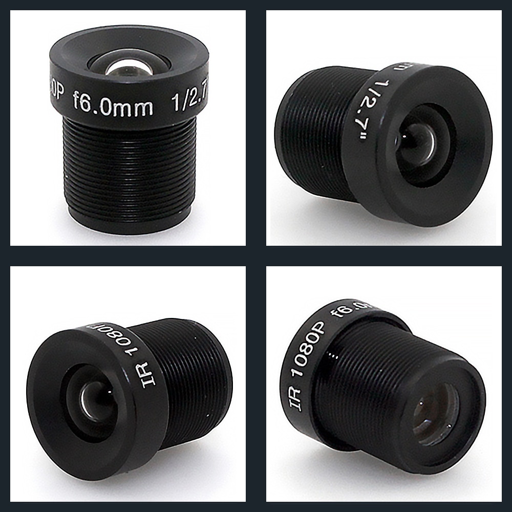 ANPWOO 1080P 2.8/3.6/6mm objectif de caméra de vidéosurveillance objectif de caméra de sécurité M12 2MP ouverture F1.8, 1/2.5 pouces Format d&#39;image objectif de caméra de Surveillance HD
