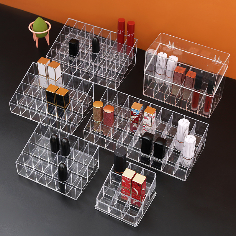 24/9 Netz Lippenstift Kasten Acryl machen-hoch Organizer Lagerung Kasten Lippenstift Nagellack Anzeige-ständer Halfter Kosmetische Organizer Kasten
