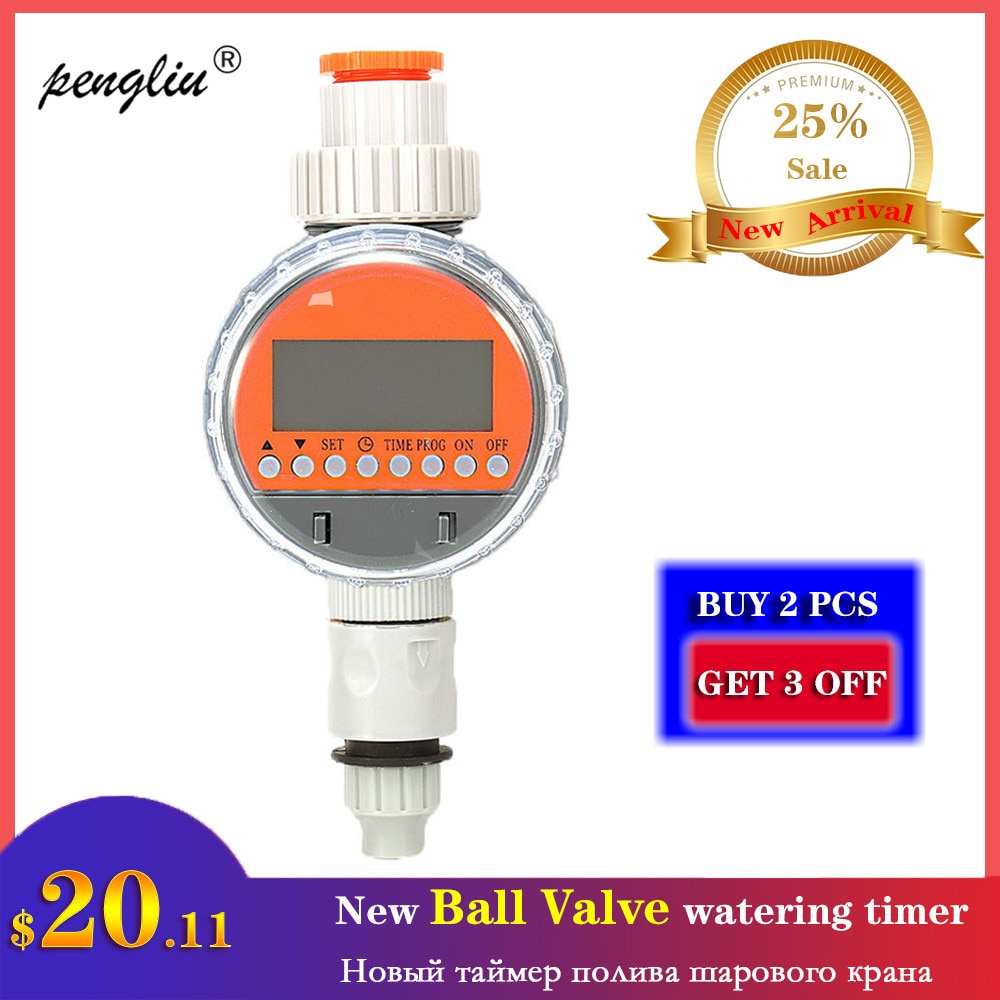 Garden Automatic Ball Valve Watering Timer LCD Display Electronic Plastic Programmable Water Timer For Garden Irrigation system