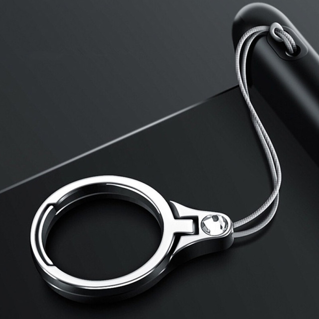 Uniwersalny 360 stopni palec pierścień smycz 2 w 1 uchwyt na telefon metalowy stojak i pierścień ozdobny pasek na telefon Smartphone U dysku: Czerwony/różowy