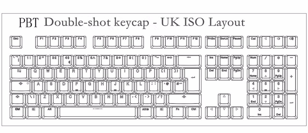 Cool Jazz Double-shot Black Thick PBT UK ISO layout 109 key backlit Keycaps OEM Profile Keycap For MX Mechanical Keyboard