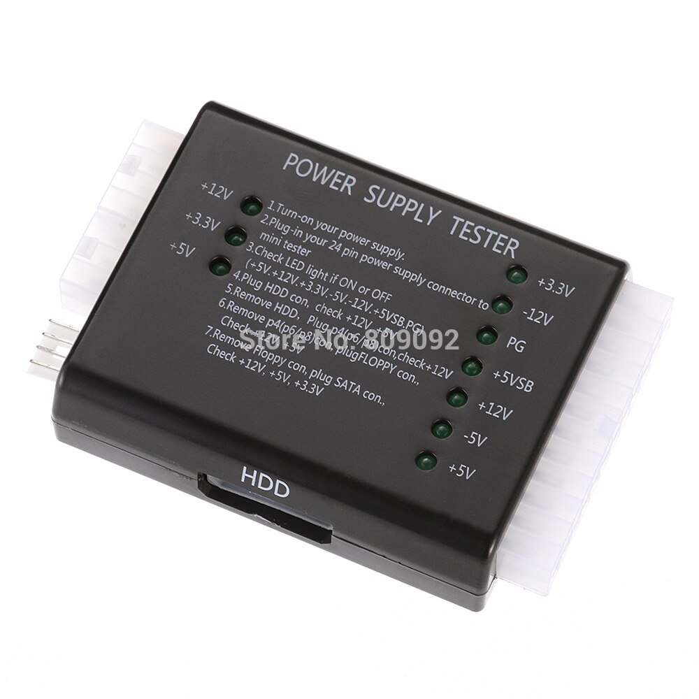 Pc tietokone atx sata hdd virtalähde testeri led-ilmaisin 20 24 pin psu diagnostiikkatyökalu testaus anodi katodi 12v 5v 3.3v