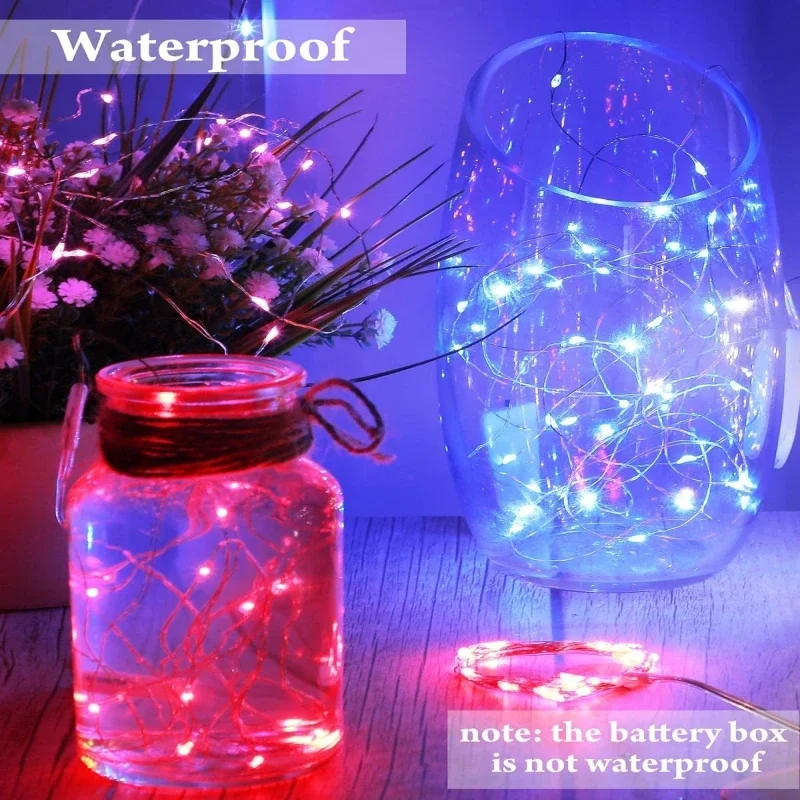 Koperdraad Led Lichtslingers Kerstverlichting Slinger Kerstboom Slaapkamer Decor Bruiloft Feest Diy Natal Navidad