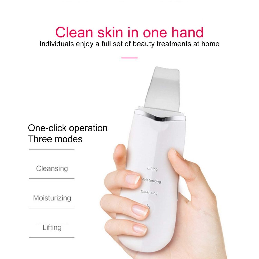Ultrasonic Deep Face Cleaning Machine Skin Scrubber Peeling Shovel Facial Pore Cleaner Lift Machine Beauty Instrument