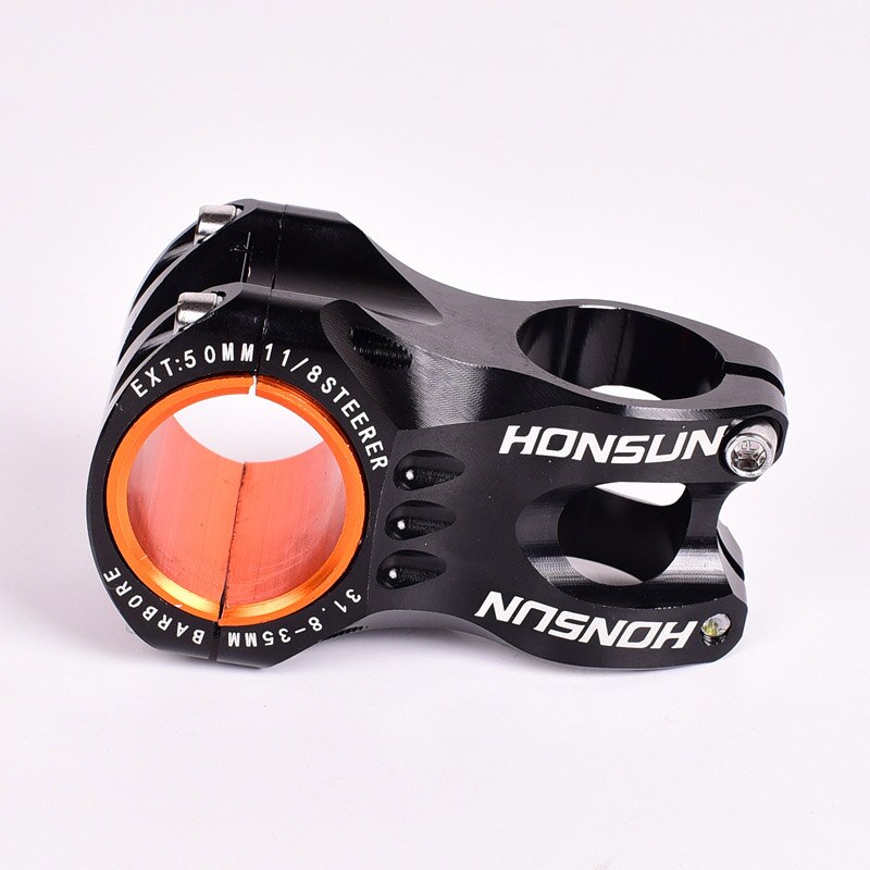 Haste de bicicleta riser 31.8*50mm mtb mountain bike ultra leve guiador para xc am estrada parte da bicicleta guiador peças: Black