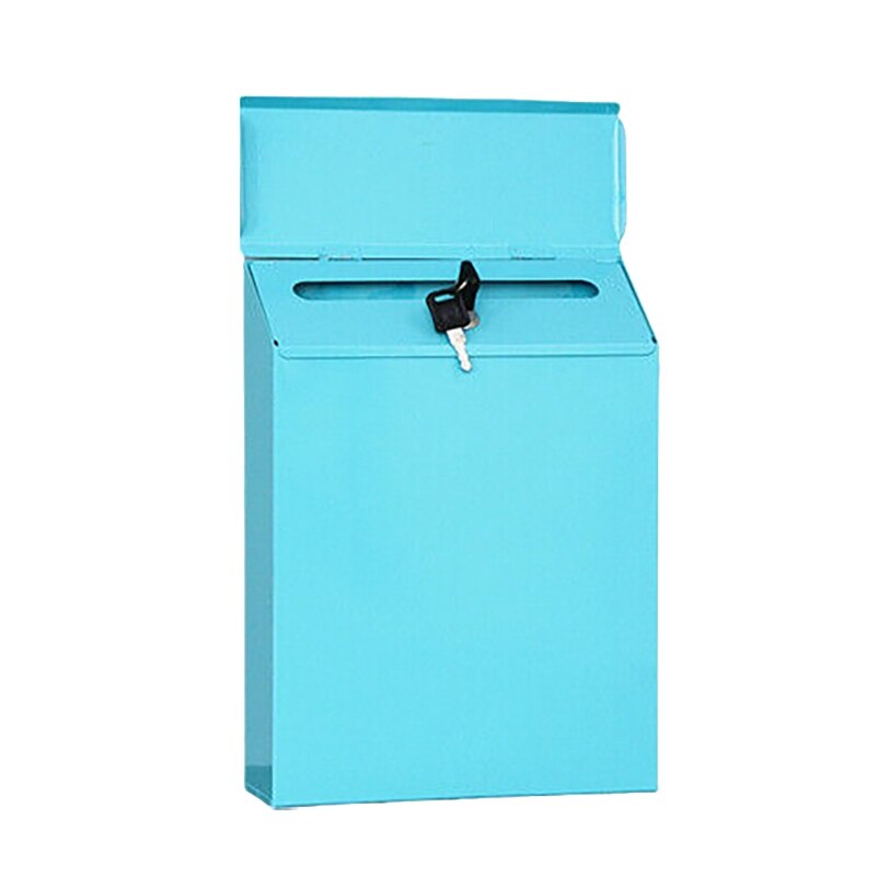 Best 1Pcs Modern Mailbox Comment Letter Deposit Suggestion Box Secured Payments Key Paperwork Secure Postbox Decor