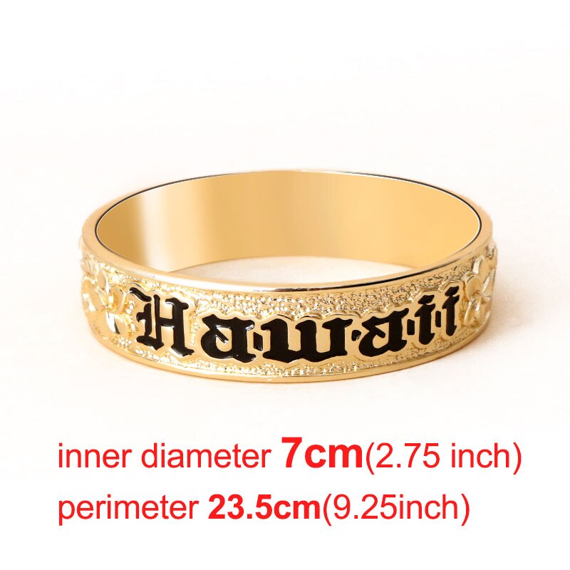 KOMI Inner Diameter 7 CM 100G Hawaii Samoa Marshall Polynesian Pohnpei Chuuk Tonga Words Man Woman Closed Bracelet Bangle GJZ389: Default Title