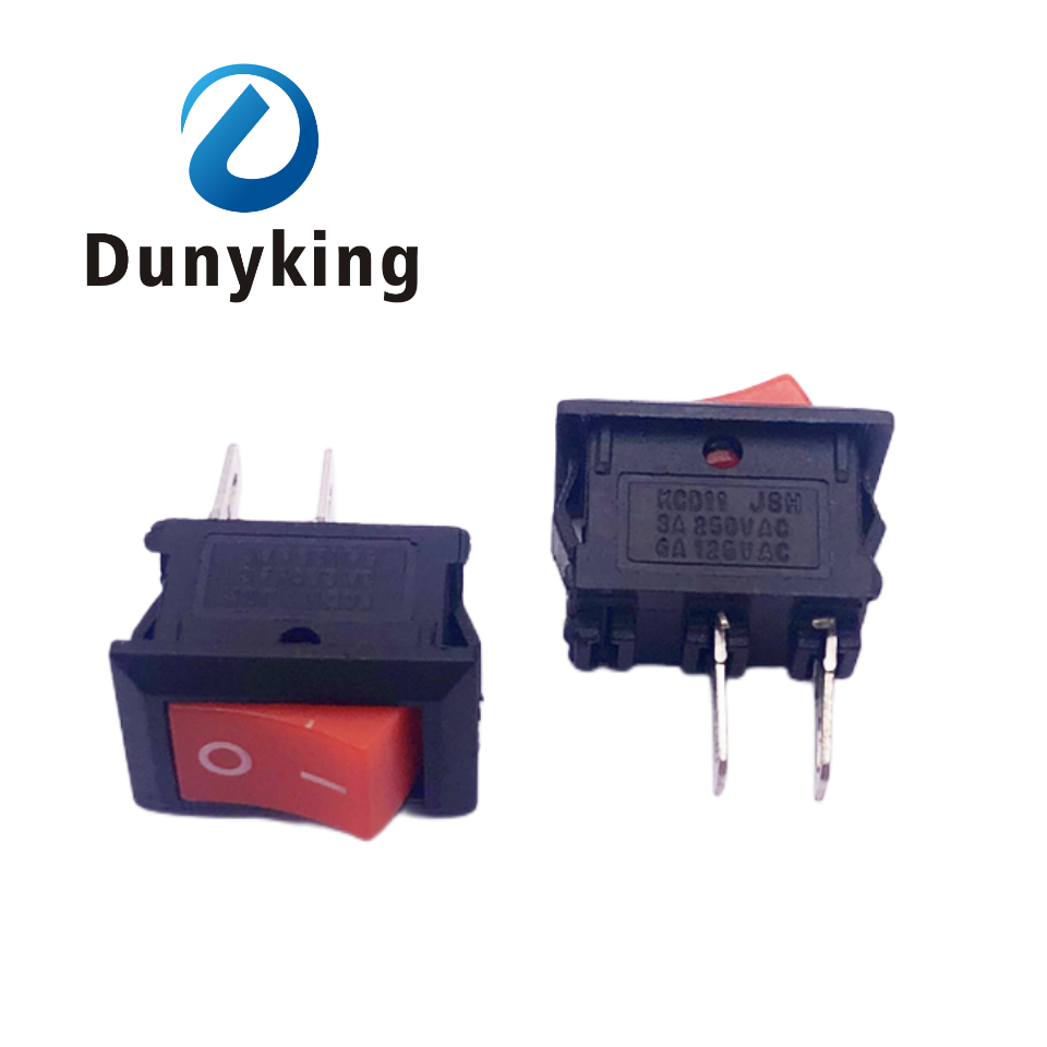 2/5/10 Uds Mini interruptor basculante KCD1, ON/OFF, equipo eléctrico, 2 pines, 2 posiciones, 15*21mm, 6A 250VAC/10A 125VAC, sin LED: 3 XL / Negro