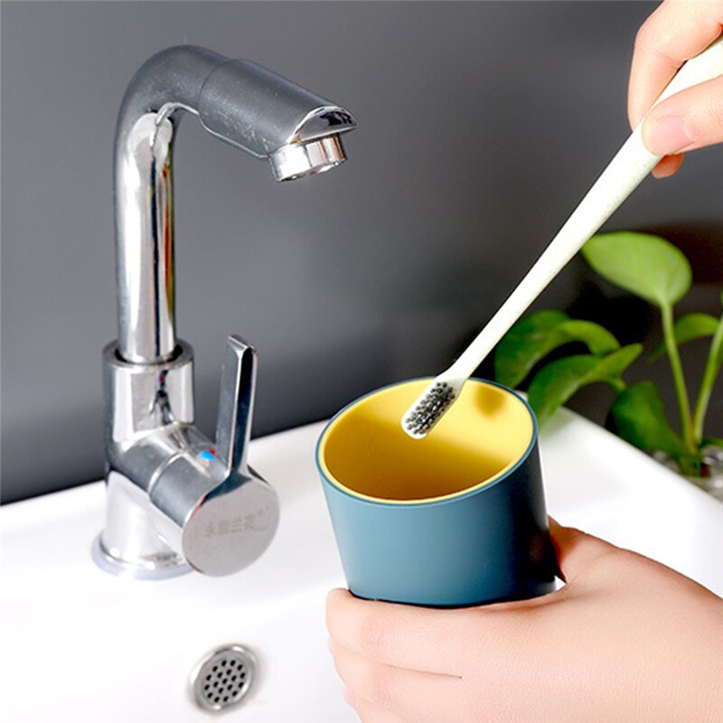 Eenvoudige Nordic Stijl Huishouden Twee-Kleur Tandenborstel Beker Badkamer Mondwater Cup Reizen Draagbare Washcup