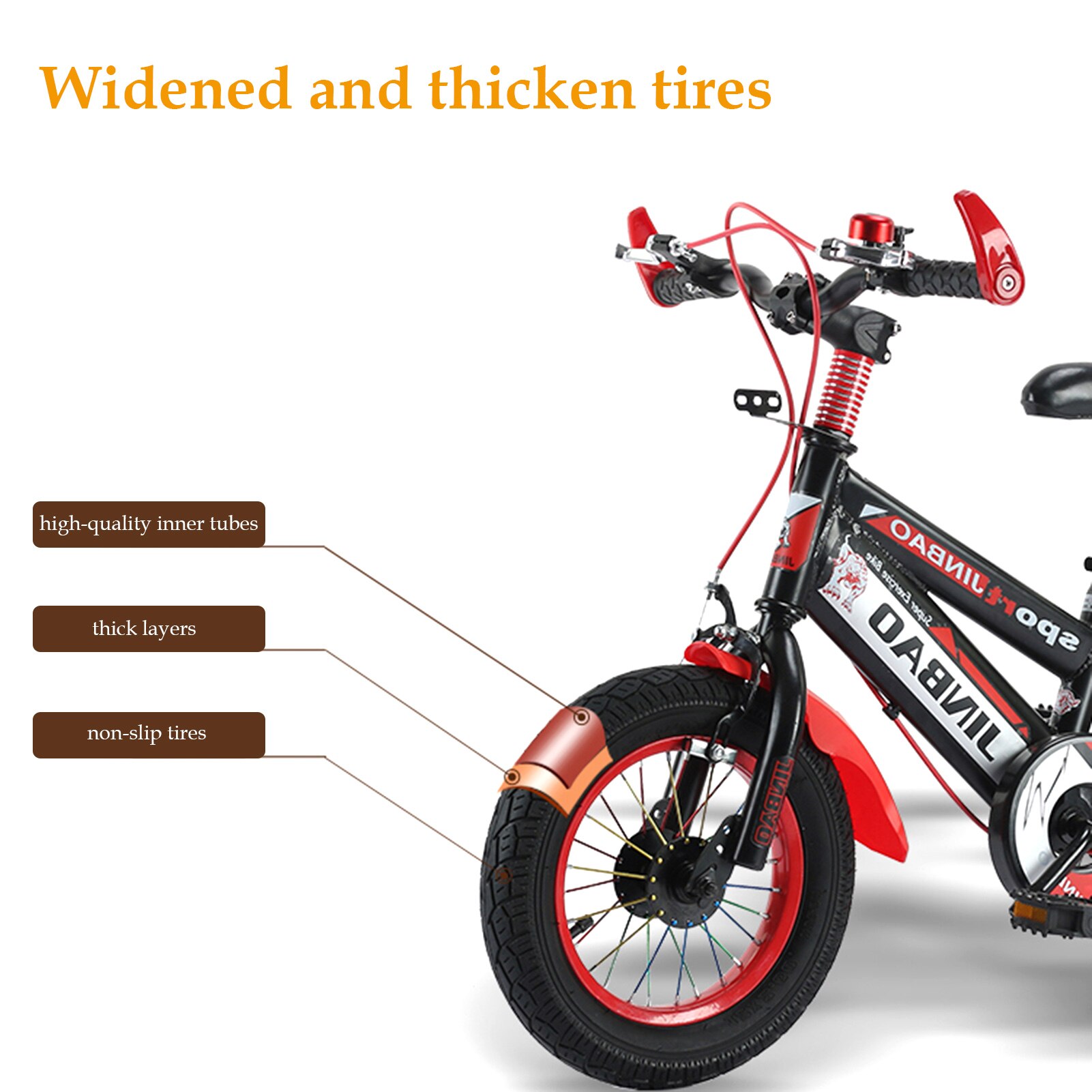 Children Bicycle Non-slip Grip Balance Bike for Boys Girls With training wheels 18 inch Outdoor Cycling Freestyle Balance Bike