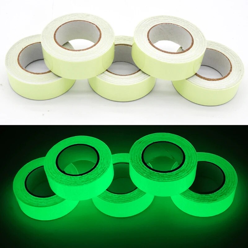 1 Rolle fluoreszierendes, selbstklebendes, Ich bin Dunkeln leuchtendes Klebeband, Lichtleiste, Feuerkanal, Bühnendekoration, Sicherheitsausgang, Warnaufkleber