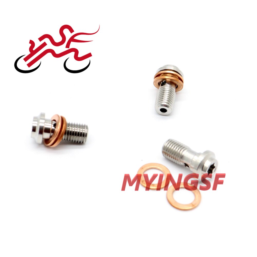 Universal Stainless Banjo Bolts Hydraulic Clutch Brake Master Cylinder Screw Front Rear Brake Caliper Bolt M10 x 1.25 Motorcycle