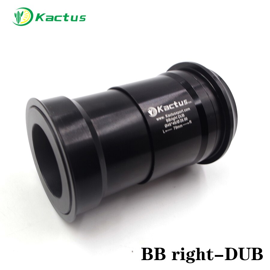 Kactus Tech-rodamientos inferiores de bicicleta, PRESSFIT BB de aluminio para bicicleta de montaña bb de 46mm 24mm 30 28,99mm 79mm, ajuste a presión, piezas de bicicleta bb: BBright-DUB Black