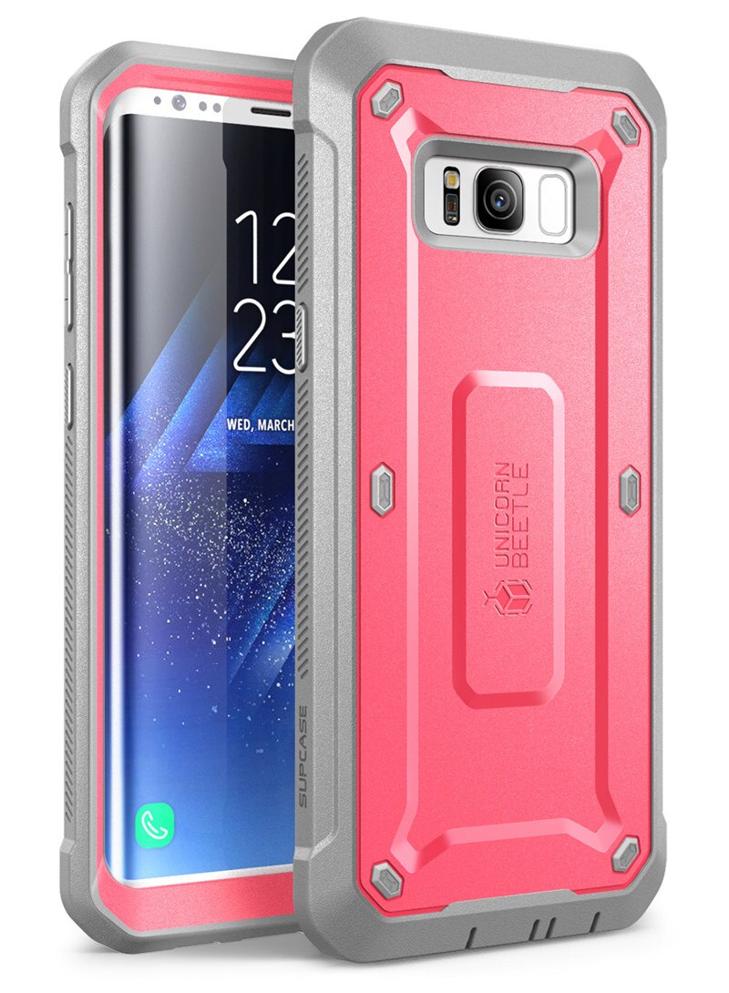 For Samsung Galaxy S8 Plus Case SUPCASE UB Pro Full-Body Rugged Holster Cover With Built-in Screen Protector Case For Galaxy S8+: Pink