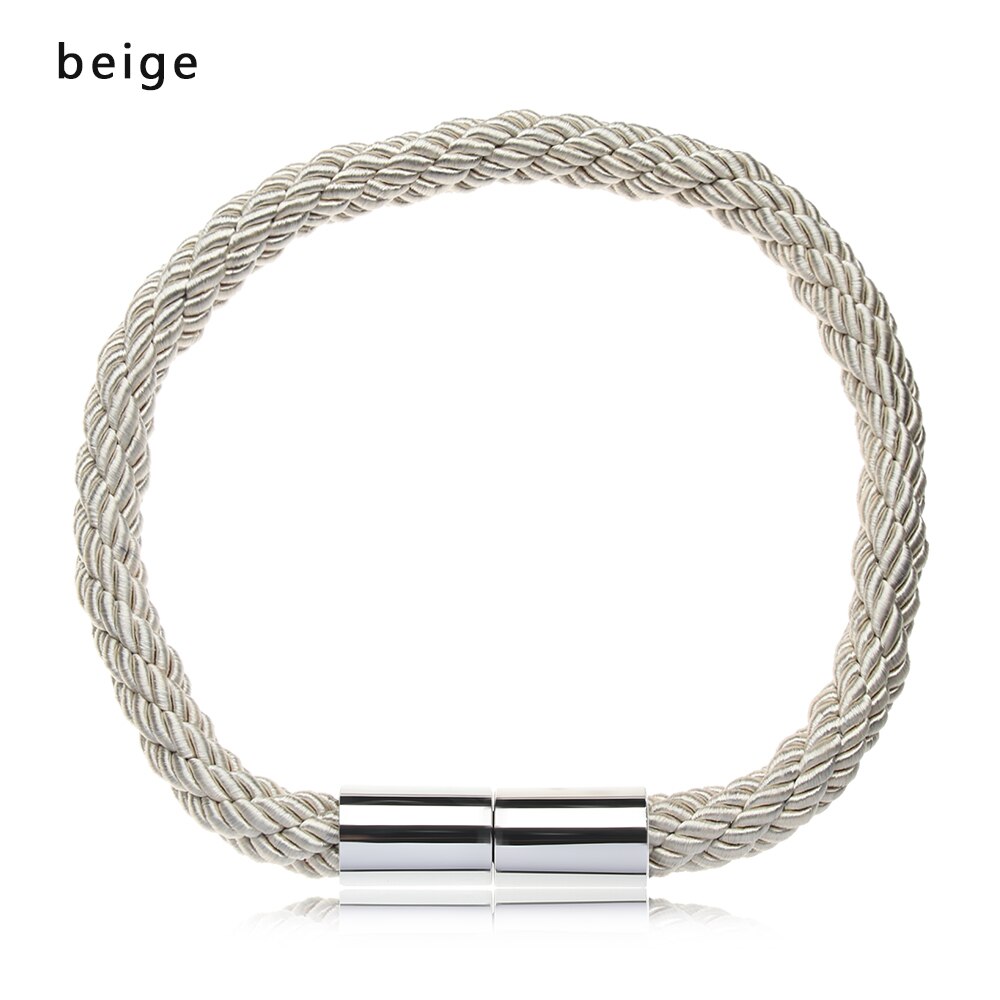 1pc magnetische gordijnbinders, haak, gesp, clip, gordijnbinder, polyester, decoratief accessoire voor thuis, gordijnhouder, riem: Beige