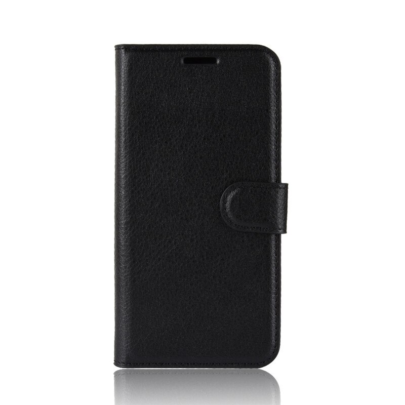 Funda de lujo para LG X Cam K580ds de cuero PU para LG X Cam K580 K 580 K580DS DS XCam carcasa trasera con tapa: black case