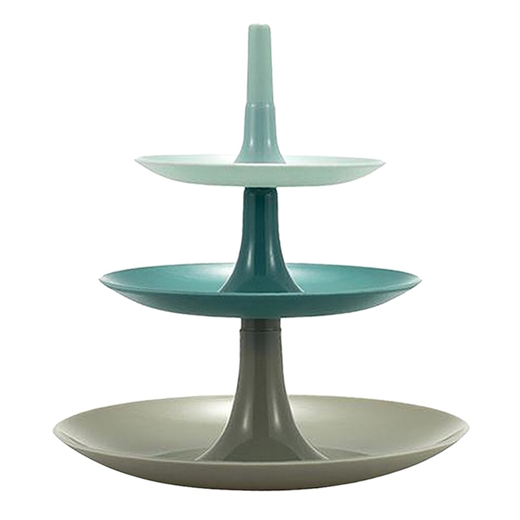 3-Tier Plastic Cupcake Display Stand Dessert Houder Ronde Fruit Snacks Kom Voor Baby Shower Verjaardag Bruiloften Thee Party: L