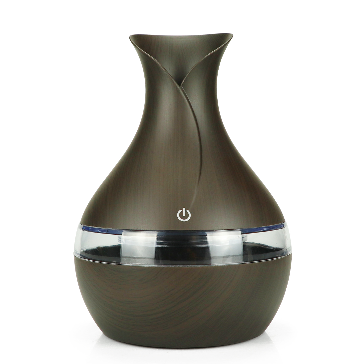 Nmt 070 300ml luftbefeuchter, siebenfarbiger ultraschall-luftreiniger, aromadiffusor für Höhle haushalt mit fernbedienung: Schwarz