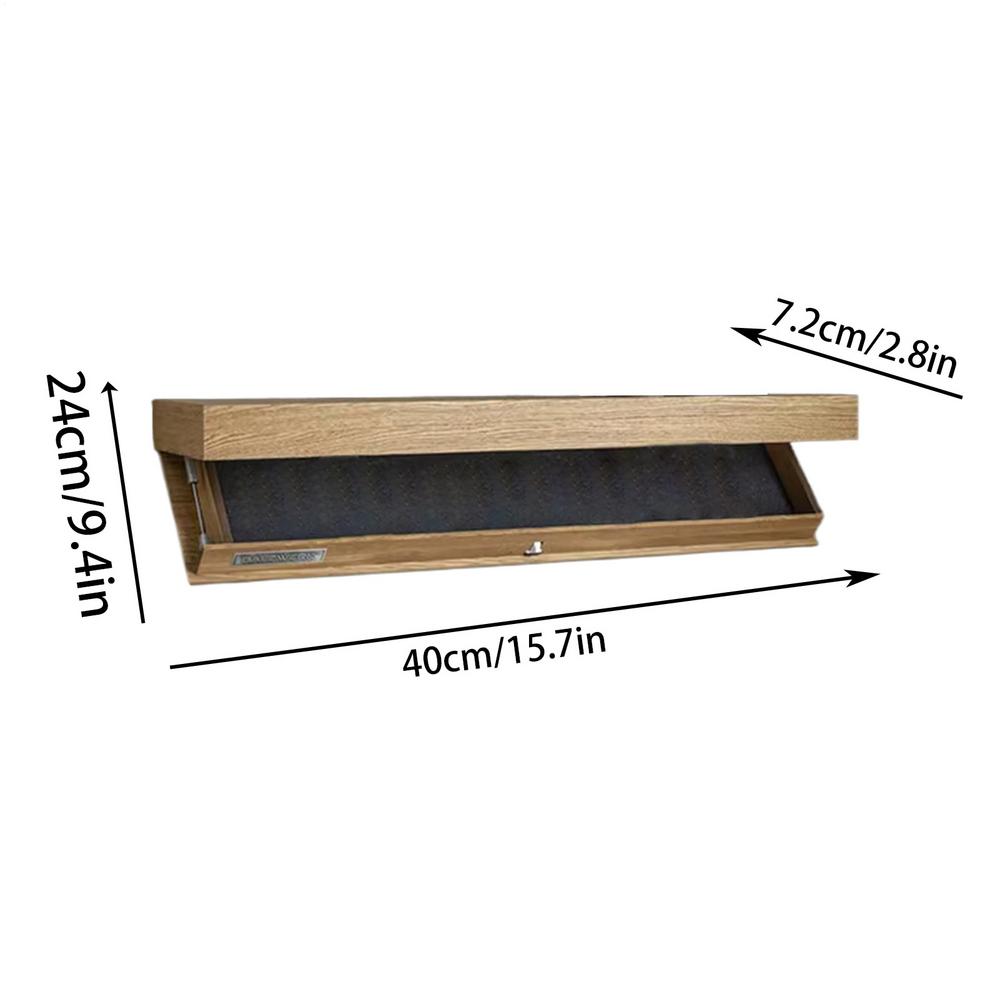 Verdecktes -Aufbewahrungsregal mit geheimem Fach, Klappen-Regal, verstecktes schwebendes Regal aus Holz, Möbeldekoration: Grau