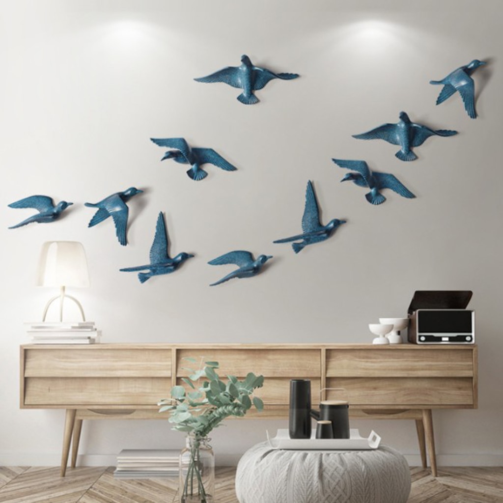 Décorations murales de la mouette en résine | 5 Styles disponibles, chambre à coucher, décoration murale de la maison