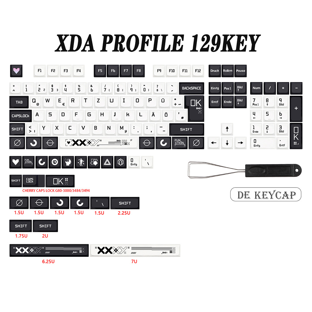 Printstream Thema Xda Keycap Duits Franse Spanje Iso Dye Sub Keycaps Voor Tkl87 Gmmk Pro 7u Azerty Keyboard Cap Custom Set: green