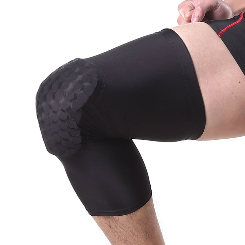 1Pc Honeycomb Sport Safety Volleyball Basketball Kneepad Compression Socks Knee Wraps Brace Protection Knee Pads Calf Leg Sleeve