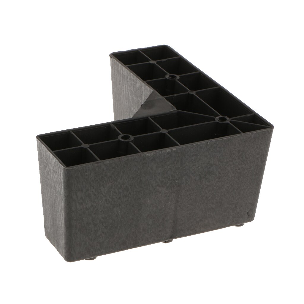 Black Furniture Foot Plinth for Fixing Different Components-Bed Table Chair Cabinet Couch Lounge Replacement