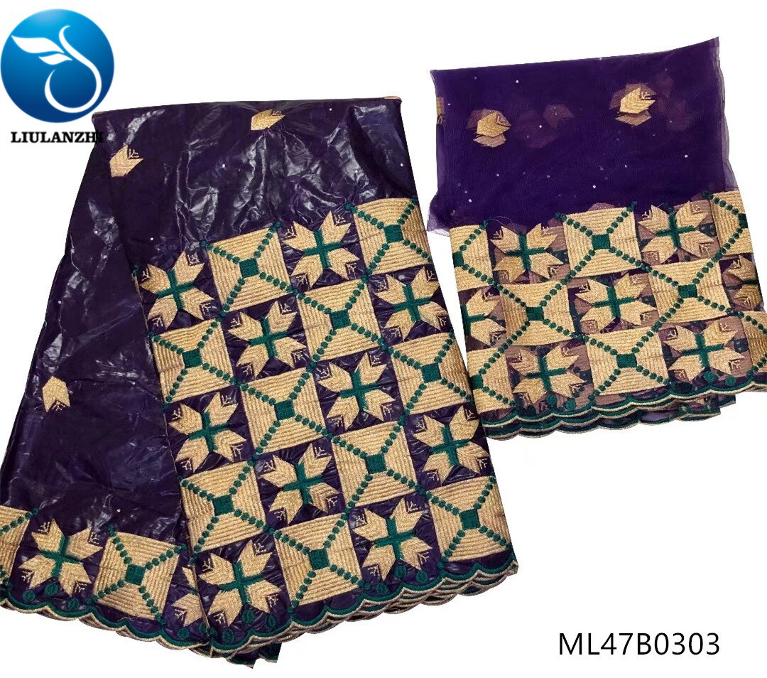 Liulanzhi Bazin Veters Stof Afrikaanse Kant Stof Bazin Riche Getzner Stof Jurk Voor Vrouwen 7Yards/lot ML47B03