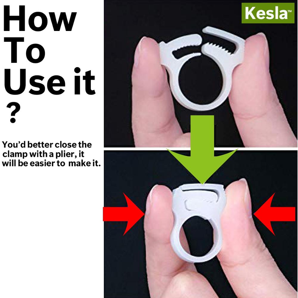 1/4'' Nylon Clamps for 4/7mm Watering Hose Pipe Plastic Snap Ratchet Clip Garden Greenhouse Coolant Soft Hose Pipe Silicone Tube