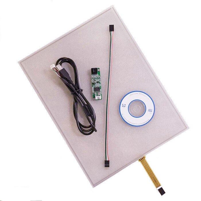 247*322 mm 322*247 mm 15.1 inch touch screen 4 line and 5 line resistive touch panel with USB drive card kit: 4line touch kit