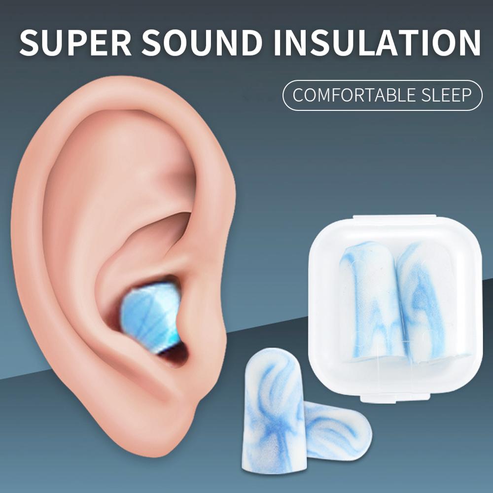1 Pair Soft Foam Comfort Earplugs Noise Reduction Ear Plugs Hear Safe Protection Earplug for Study Travel Sleeping Ear Plug
