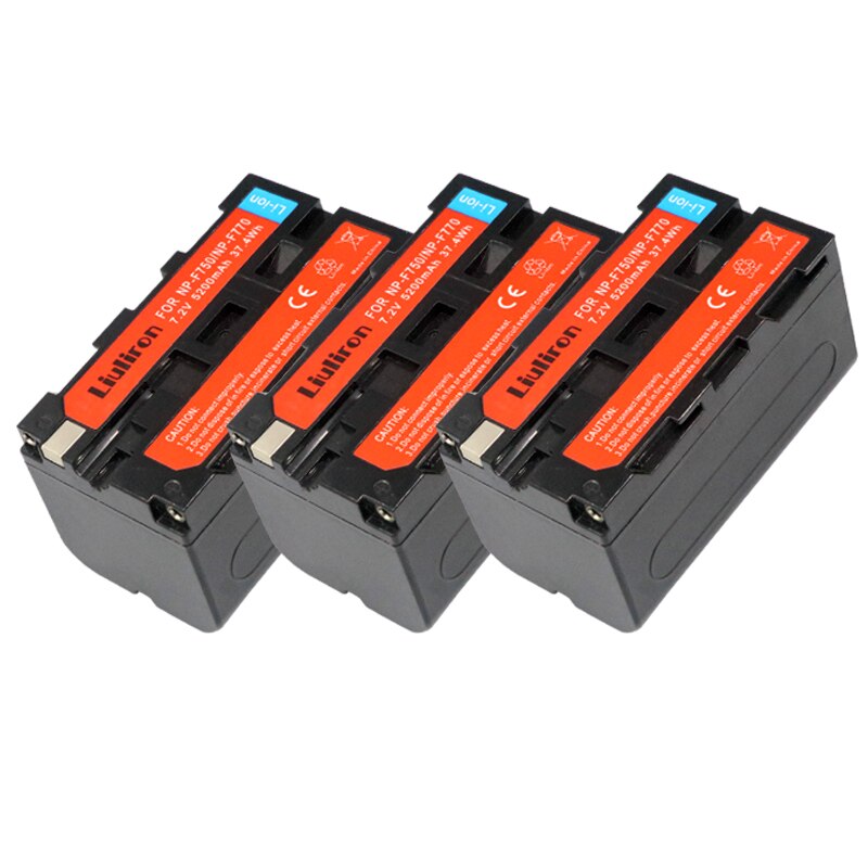 Batería NP-F770 NP F770 np f750 NPF770, baterías 750 para videocámara Sony NP-F750, luz LED para vídeo D &amp; F, 4 Uds.: 3battery