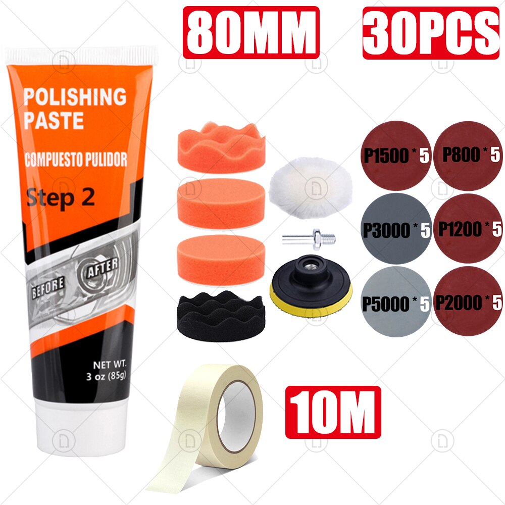Auto Scheinwerfer Polierer Restaurator Polnischen Für Scheinwerfer Restaurierung Kit Washer Chemische Polieren Kit Wachs Für Auto Scheinwerfer: 10