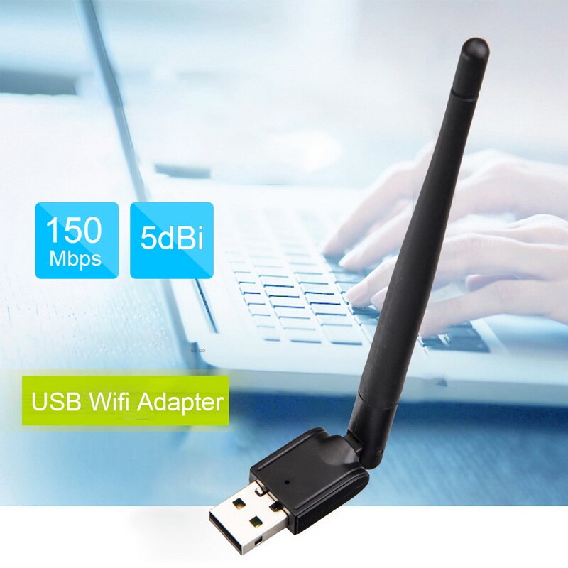 Wireless WiFi Adapter for PC 5dBi USB wifi 150Mbps LAN Dongle Network Card WiFi Receiver Adaptador WiFi 802.11b/g/n