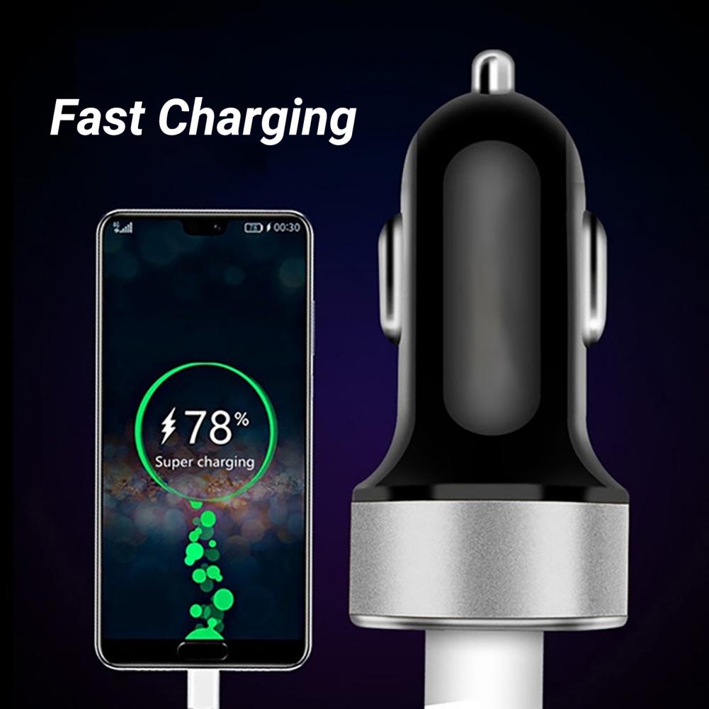 Hervorragendes usb-autoladegerät mit 3 in 1 datenkabel, effizientem und stabilem ladeadapter