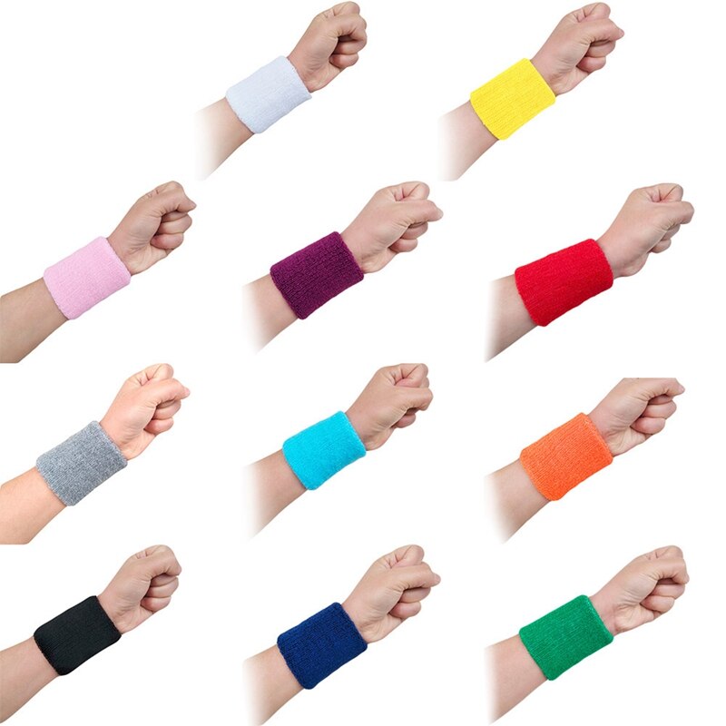 1Pcs Wrist Sweatband Tennis Sport Wristband Brace Support Sweat Band Towel Bracelet Protector 8*10cm Volleyball Gym Wrist