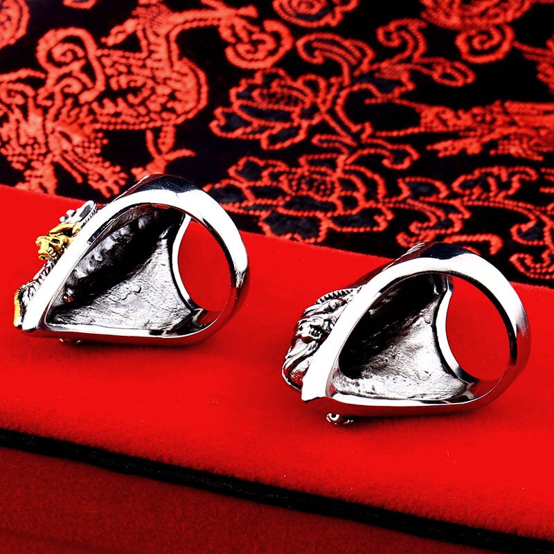 Beier neue Einkaufen 316L Edelstahl China mythologie hölle Bote Ring glück frieden mann der Ring schmuck LLBR8-571R