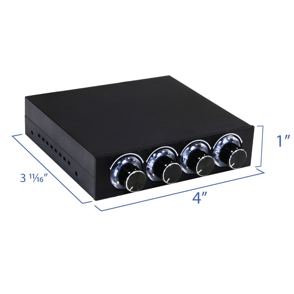 Fan Speed Controller 4 Channel W/ LED Controls Up To 4 Sets Of PC Computer Fans GDT Controller And CPU HDD VGA